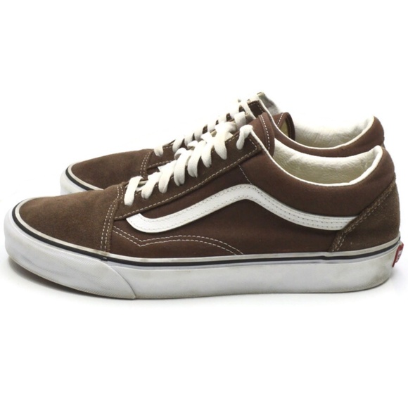 Vans Other - Vans Old Skool Skate Shoes Rain Drum Men Size 10 Brown Canvas & Suede Sneakers